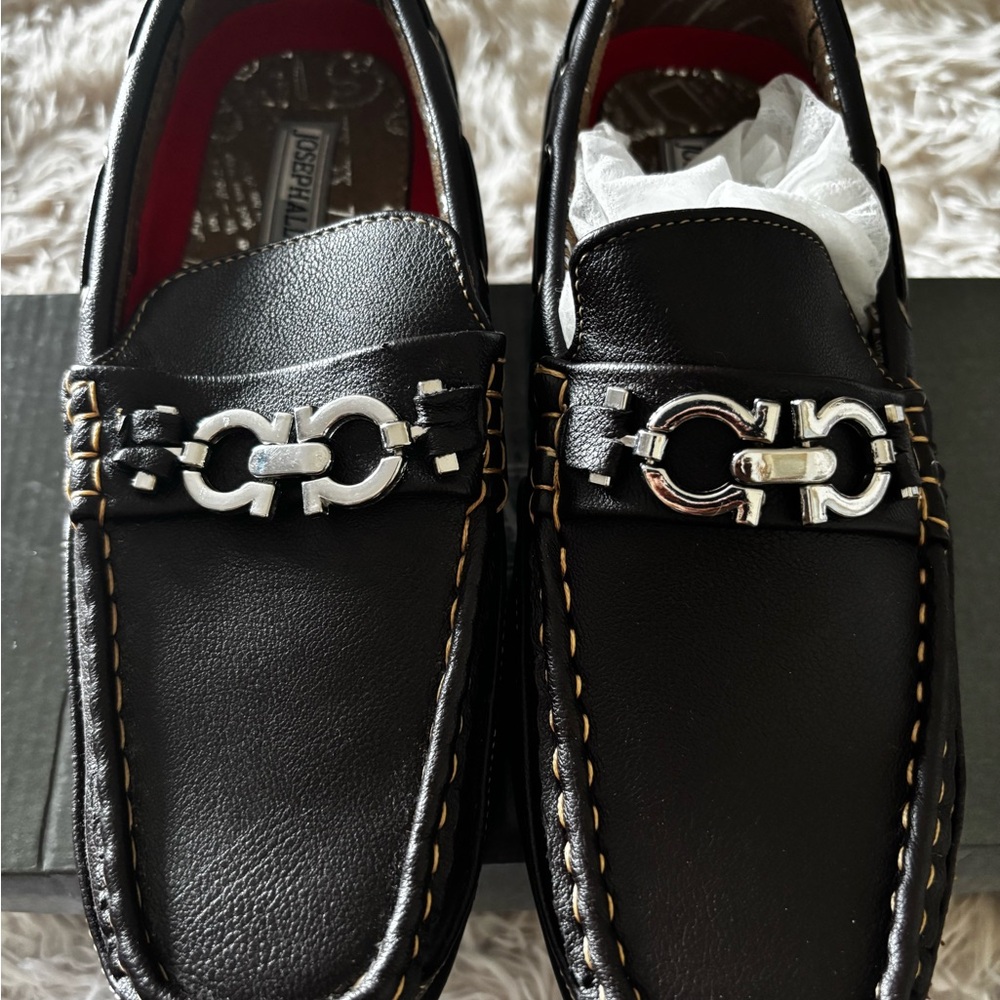 Joseph Allen Brown Slip-On Loafers with Silver Bit